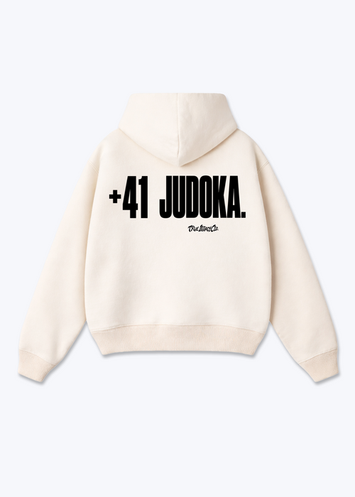 '+41 JUDOKA (CH) - Oversized Hoodie - Beige Back (Designed)