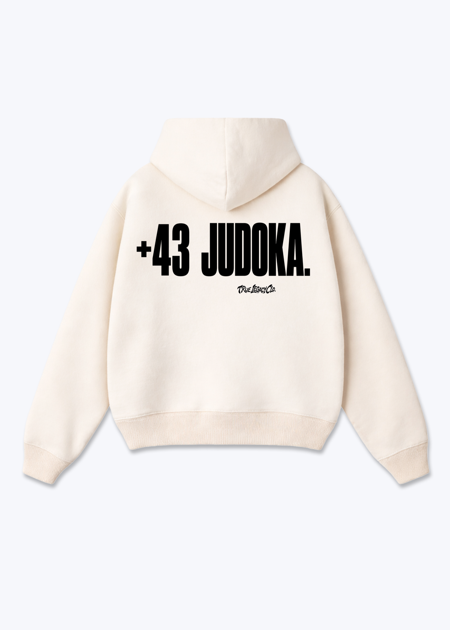 '+43 JUDOKA (AT) - Oversized Hoodie - Beige Back (Designed)