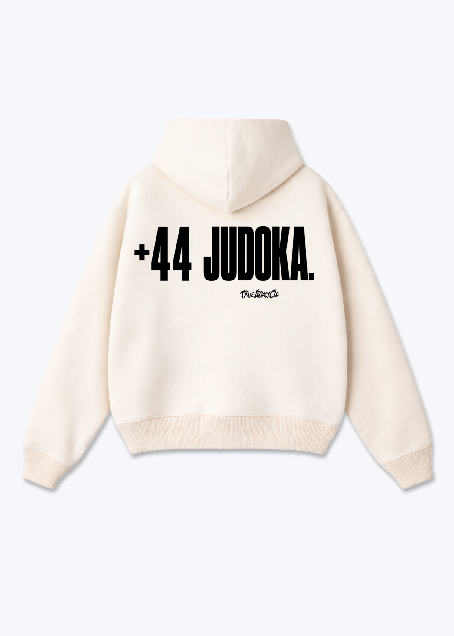 '+44 JUDOKA (GB) - Oversized Hoodie - Beige Back (Designed)