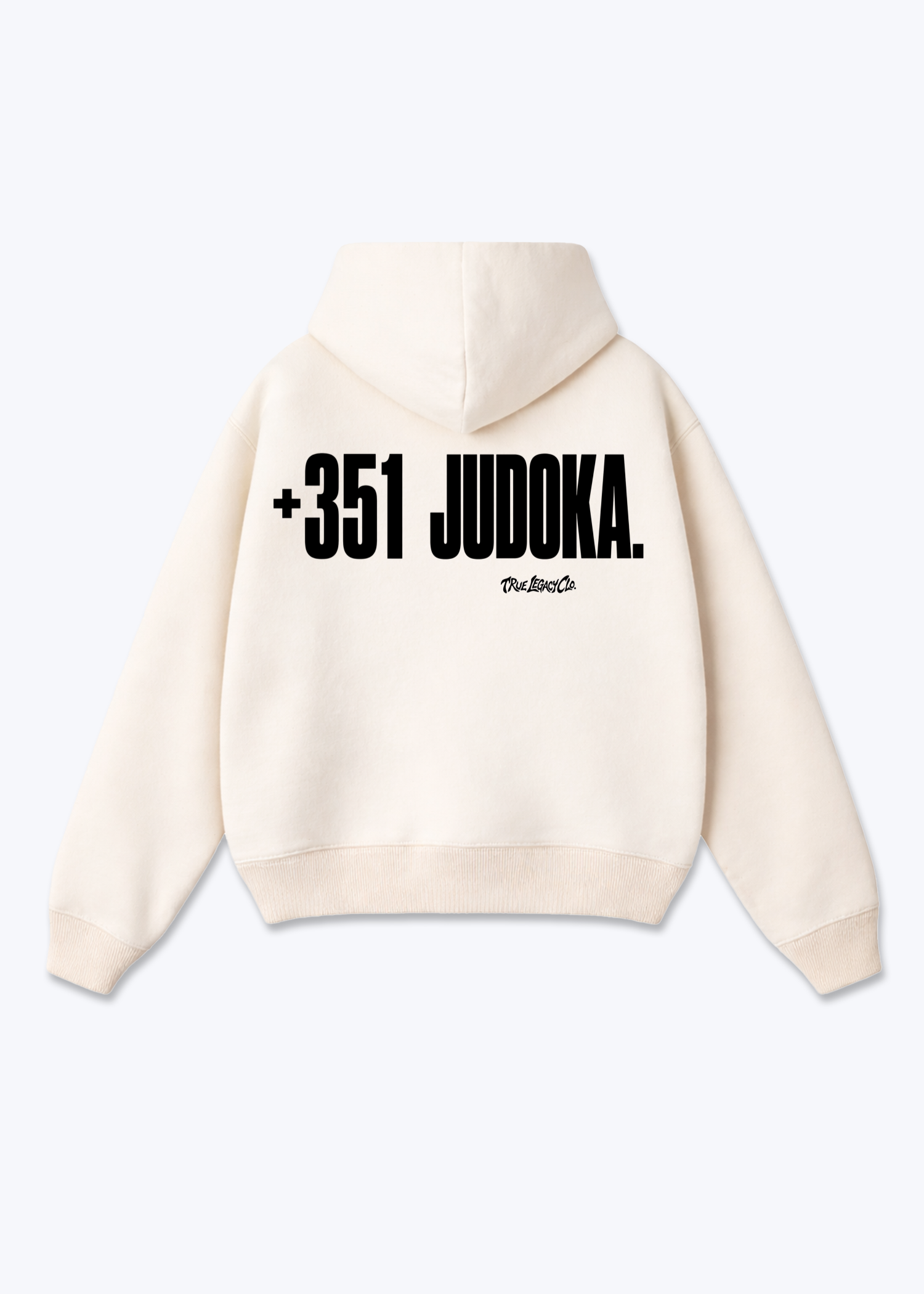 '+351 JUDOKA (PT) - Oversized Hoodie - Beige Back (Designed)