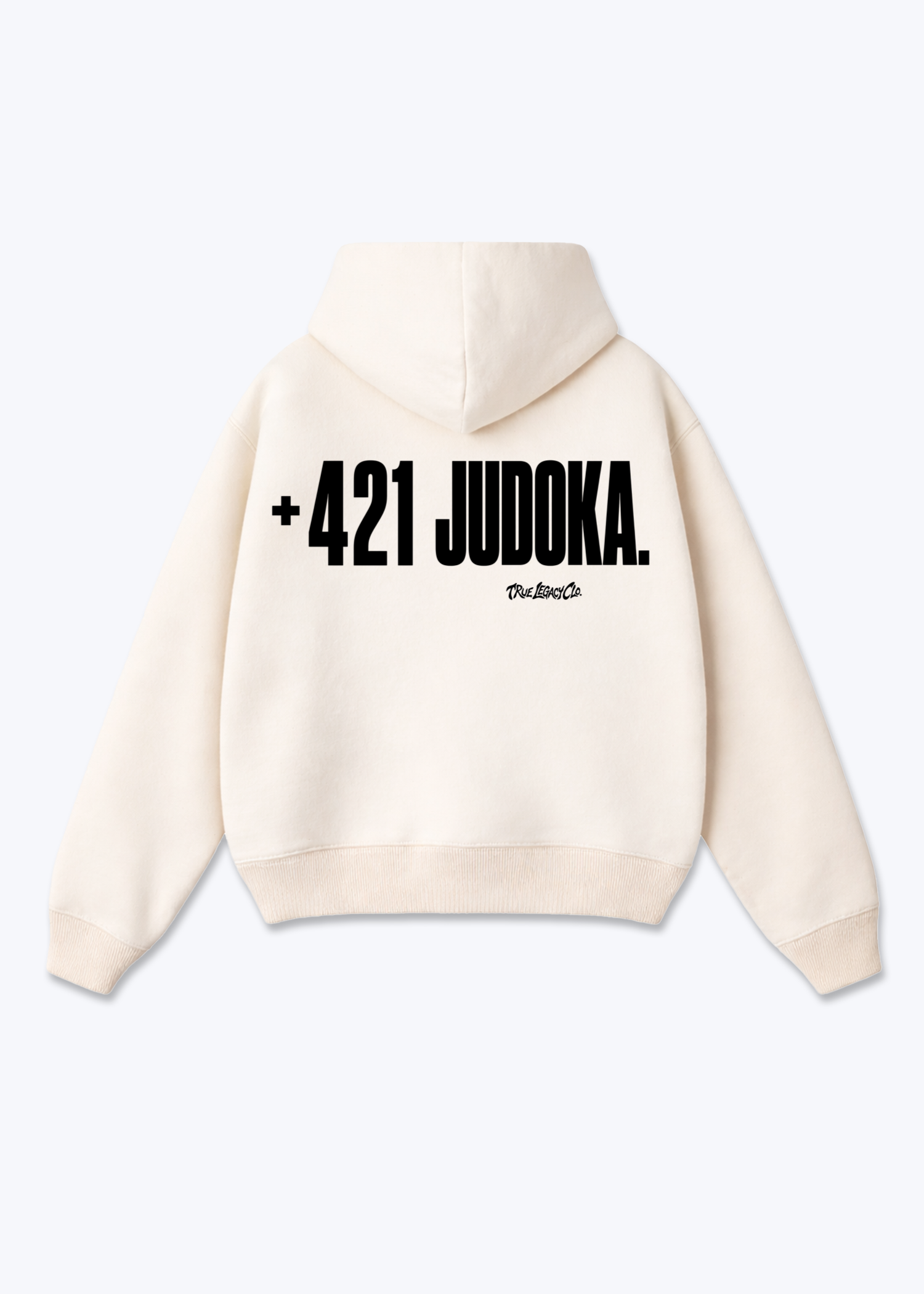 '+421 JUDOKA (SK) - Oversized Hoodie - Beige Back (Designed)