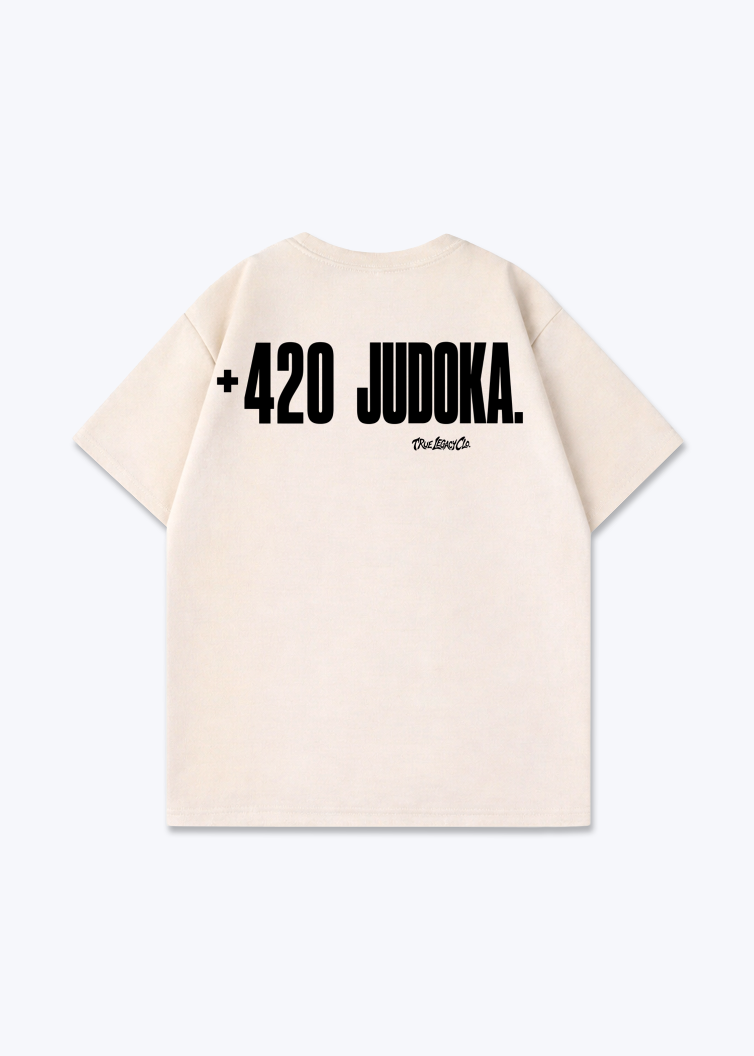 '+420 JUDOKA (CZ) - Oversized Shirt - Beige Back (Designed)