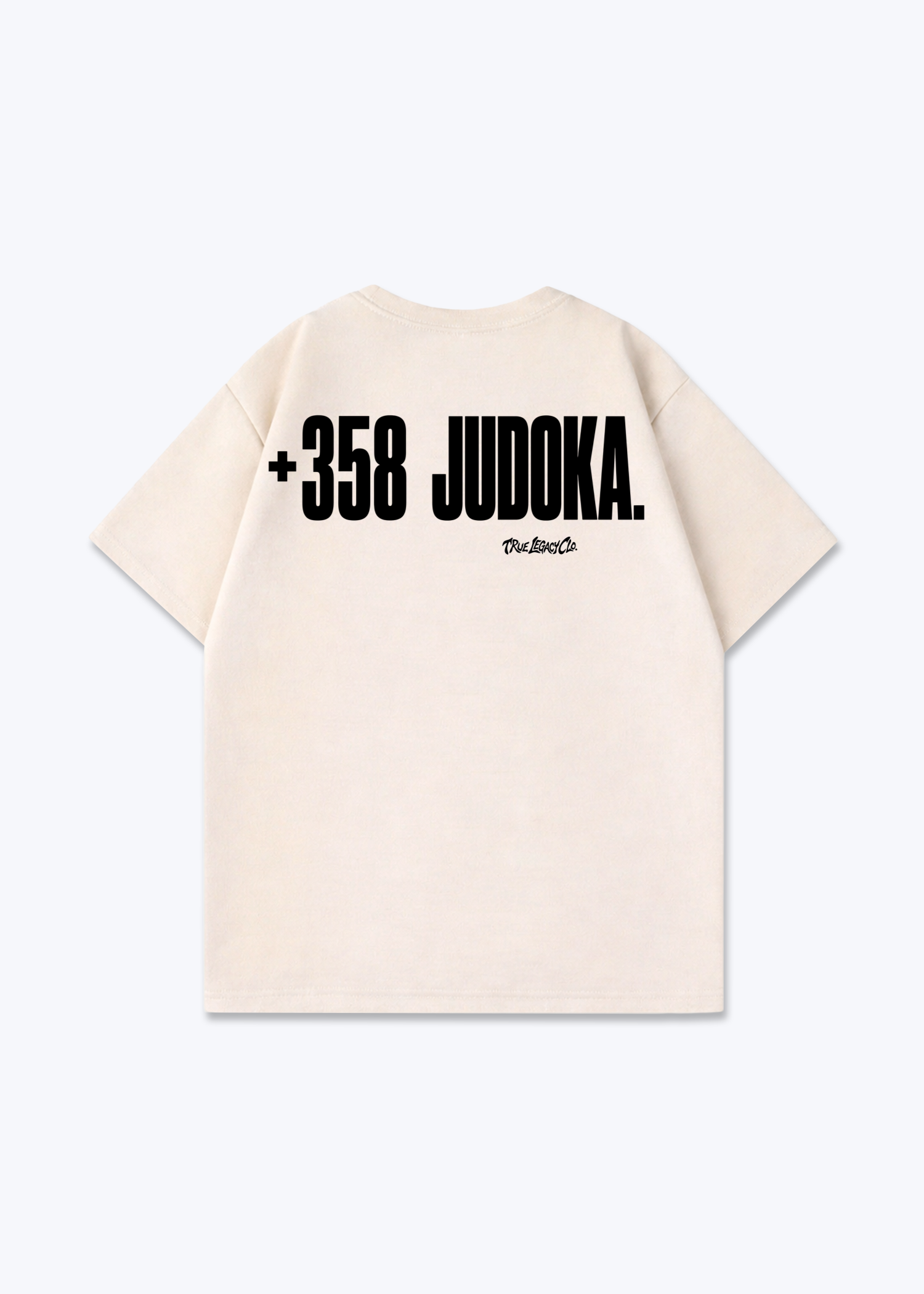 '+358 JUDOKA (FI) - Oversized Shirt - Beige Back (Designed)