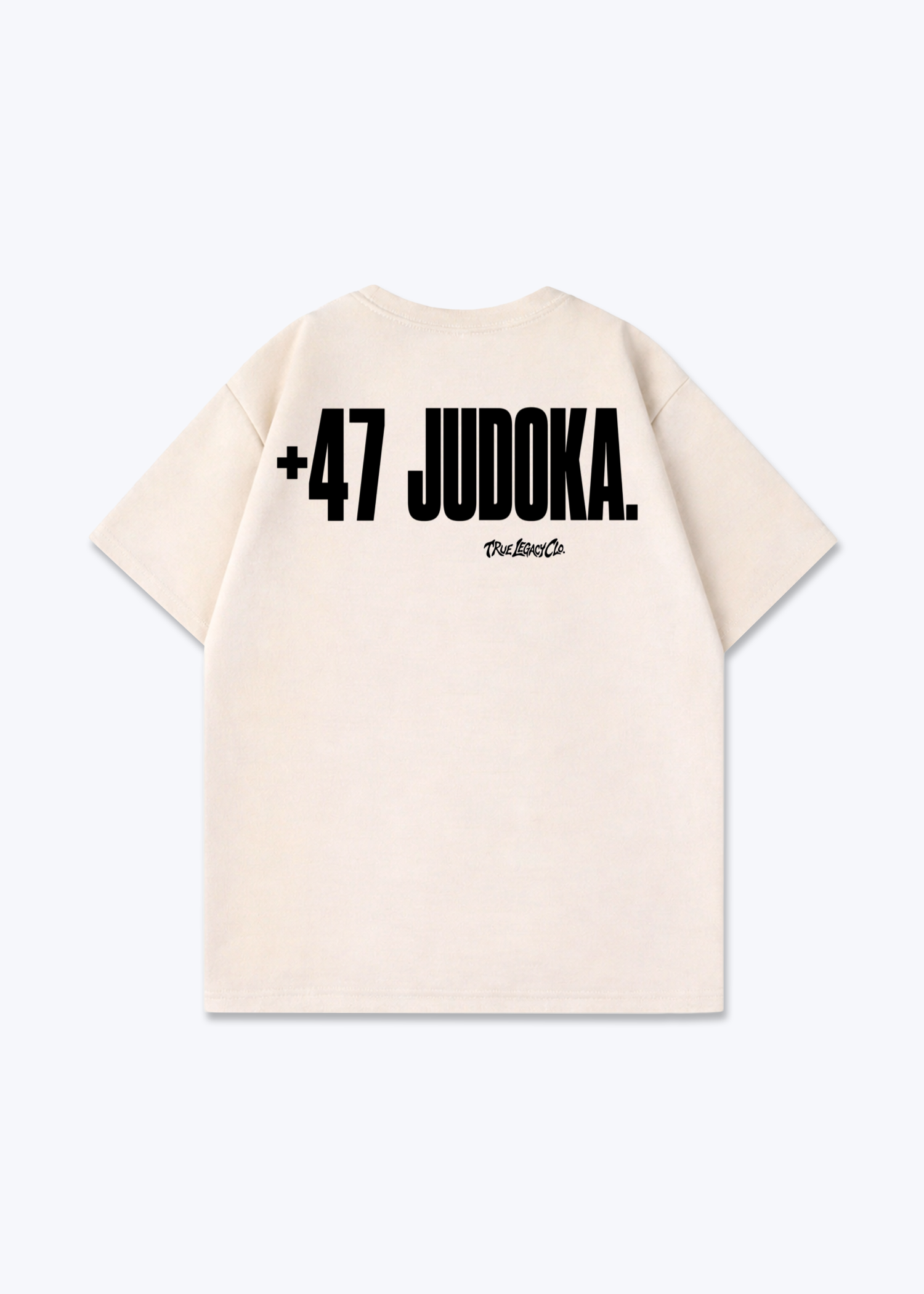'+47 JUDOKA (NO) - Oversized Shirt - Beige Back (Designed)