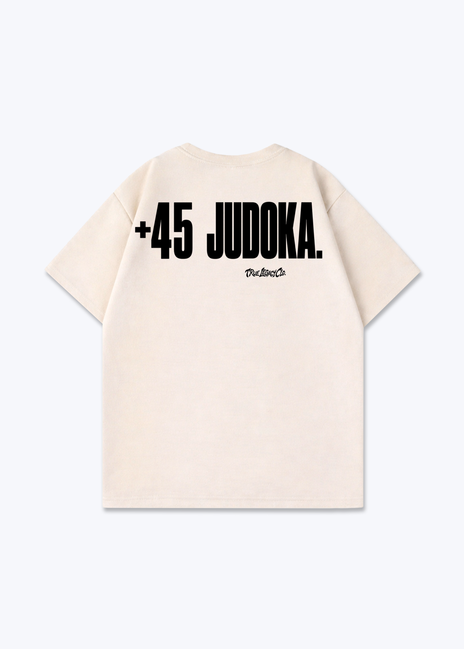 '+45 JUDOKA (DK) - Oversized Shirt - Beige Back (Designed)