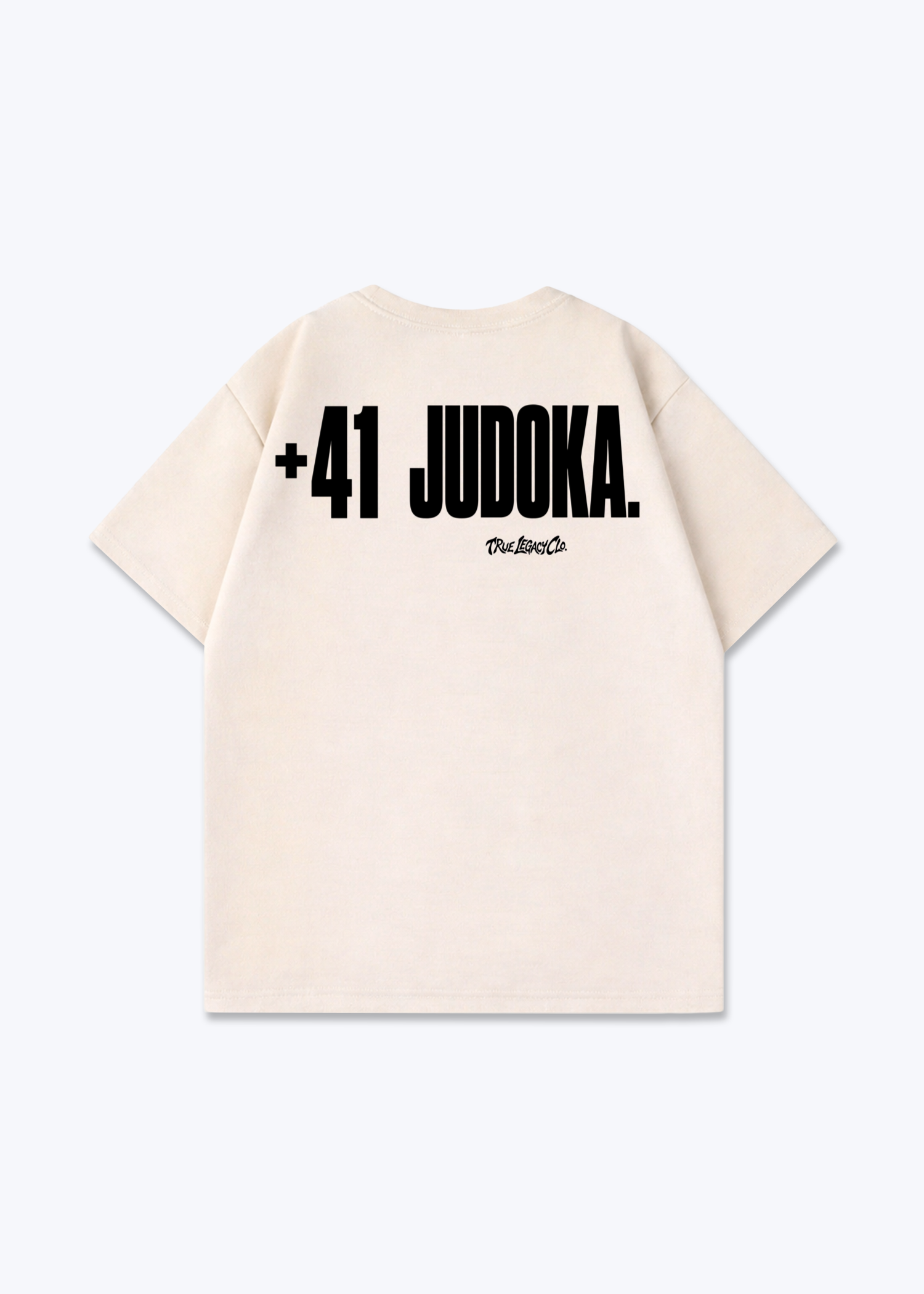 '+41 JUDOKA (CH) - Oversized Shirt - Beige Back (Designed)