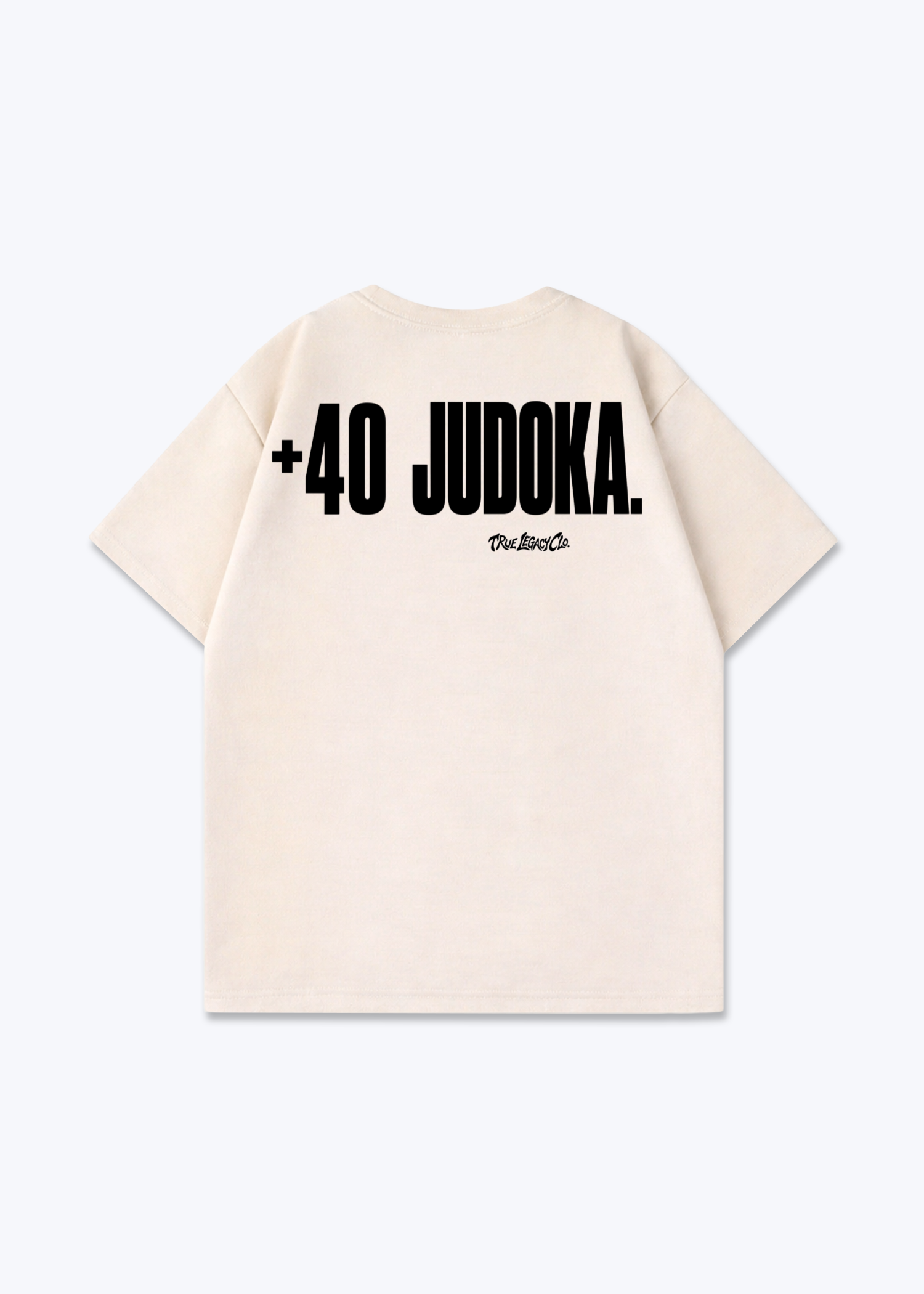 '+40 JUDOKA (RO) - Oversized Shirt - Beige Back (Designed)