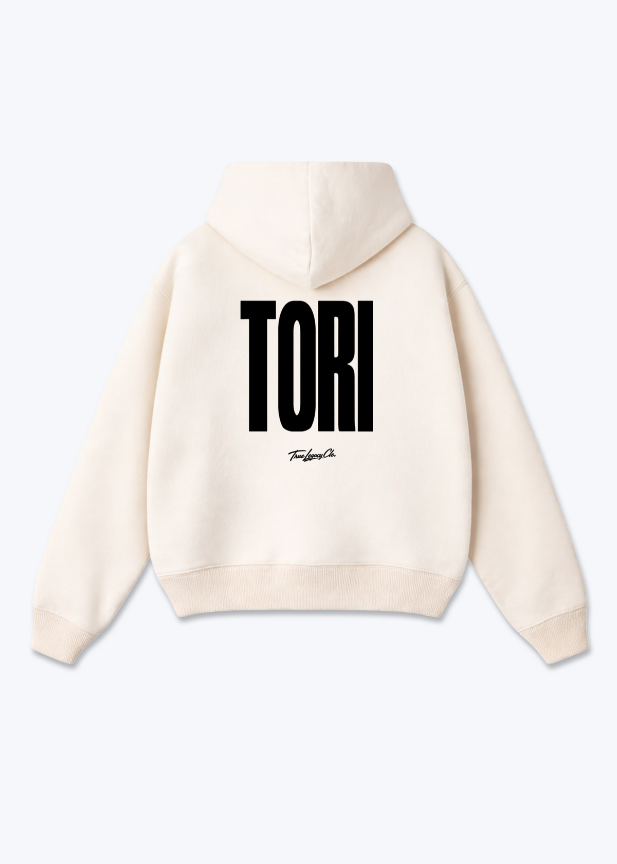 TORI - Oversized Hoodie - Beige Back (Designed)