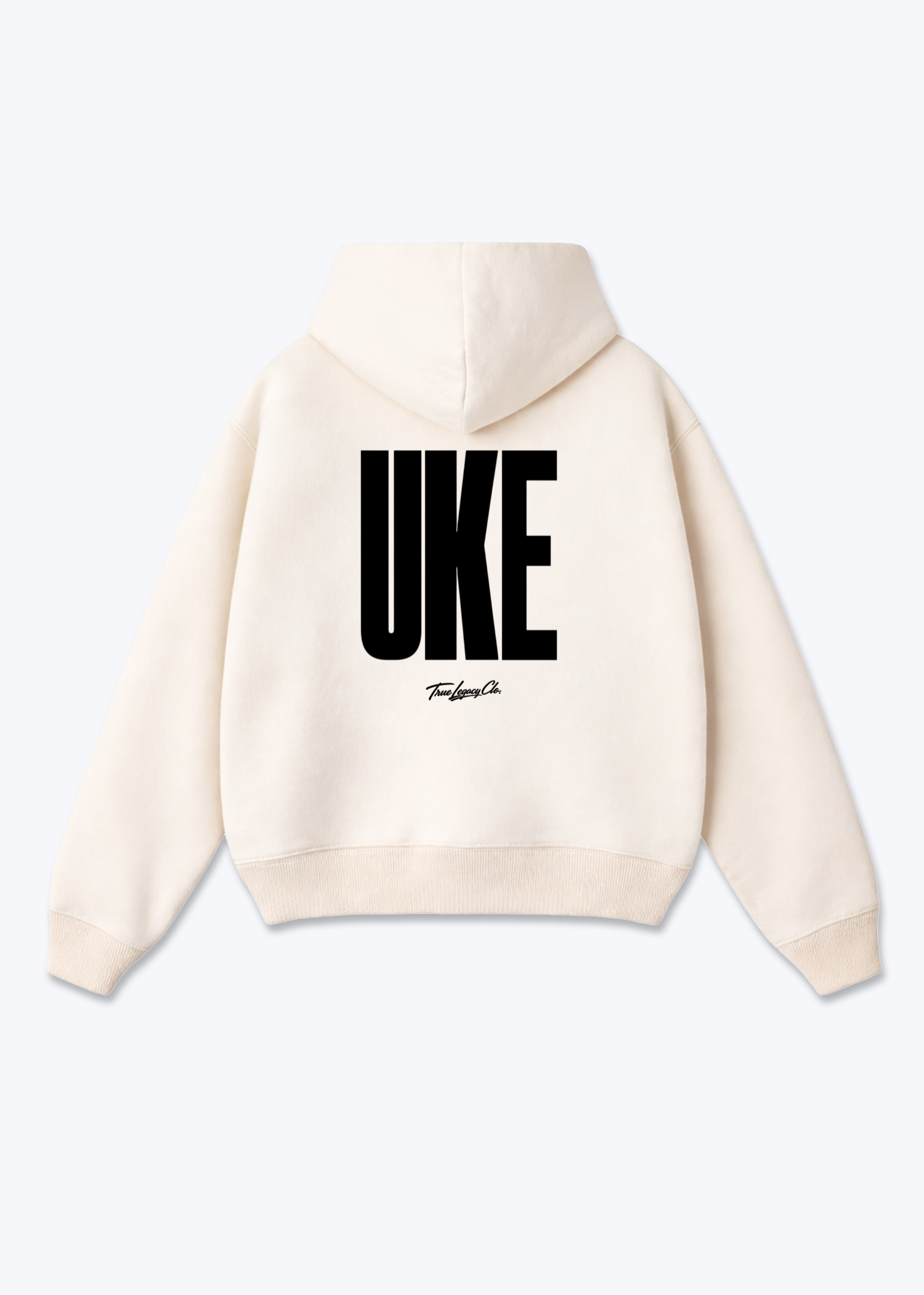 UKE - Oversized Hoodie - Beige Back (Designed)
