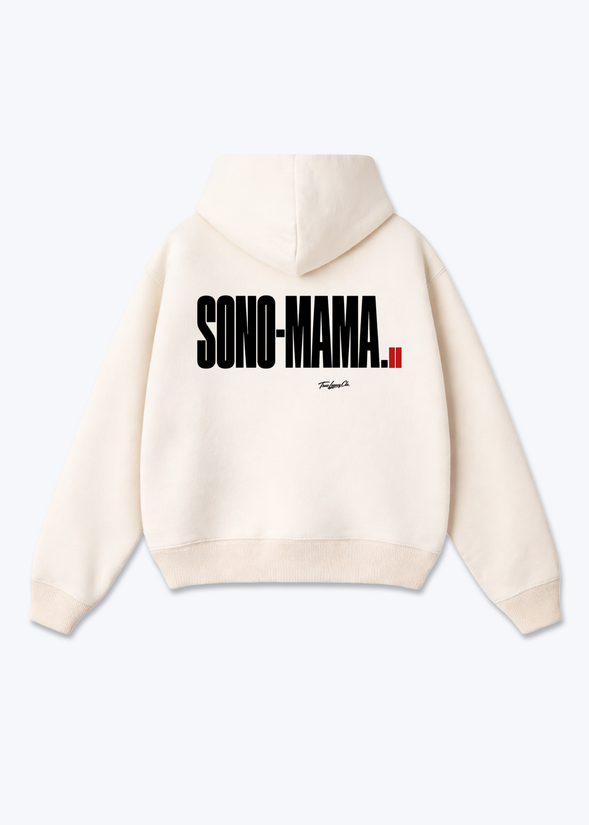 SONO-MAMA - Oversized Hoodie - Beige Back (Designed)
