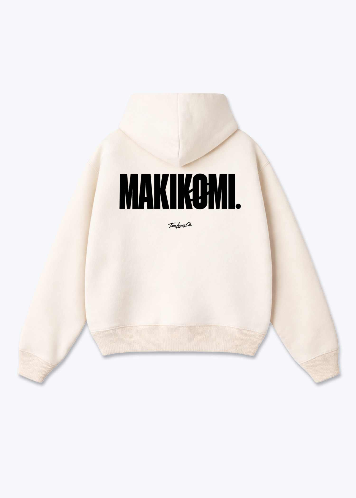 MAKIKOMI - Oversized Hoodie - Beige Back (Designed)