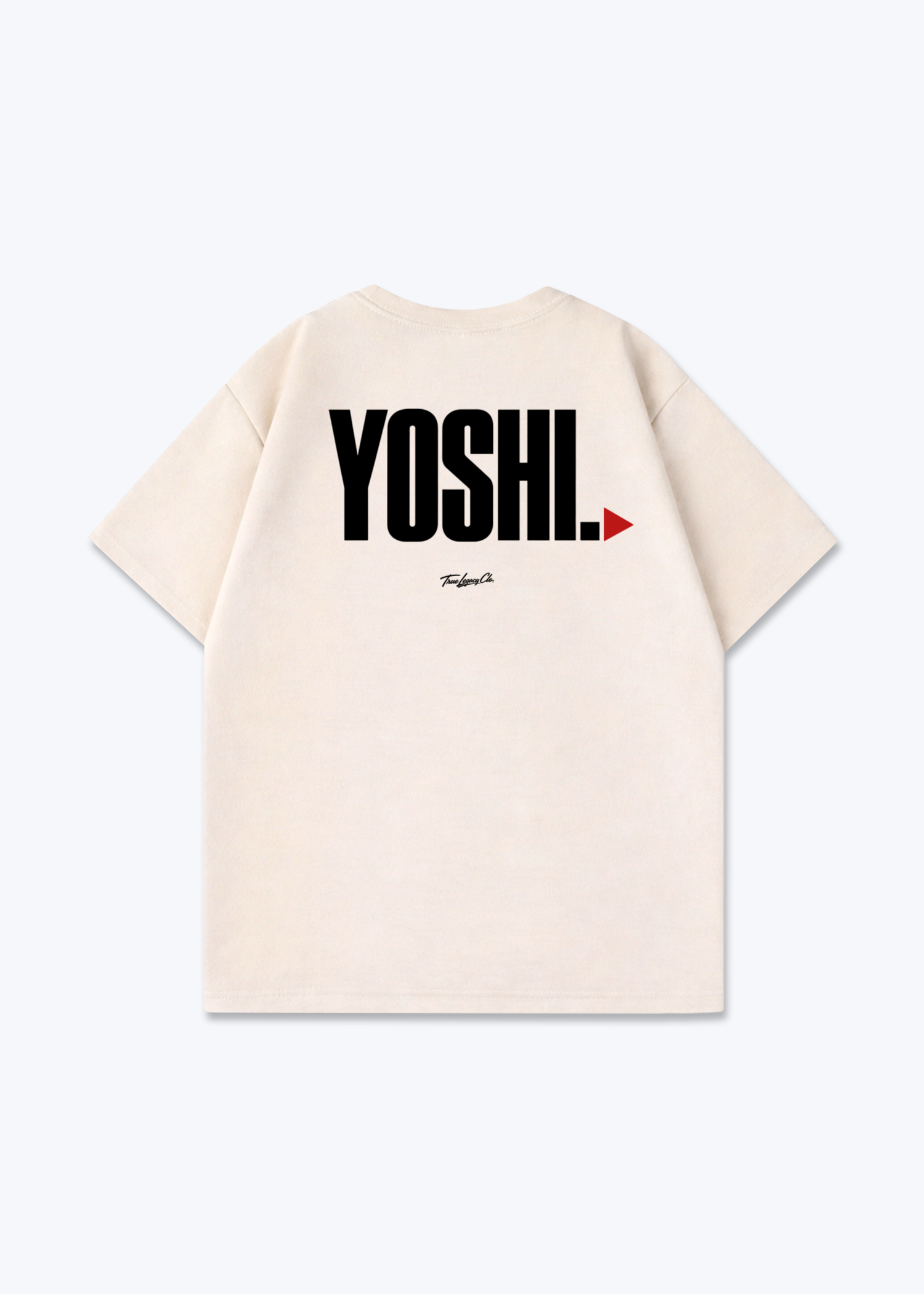 YOSHI - Oversized Shirt - Beige Back (Designed)