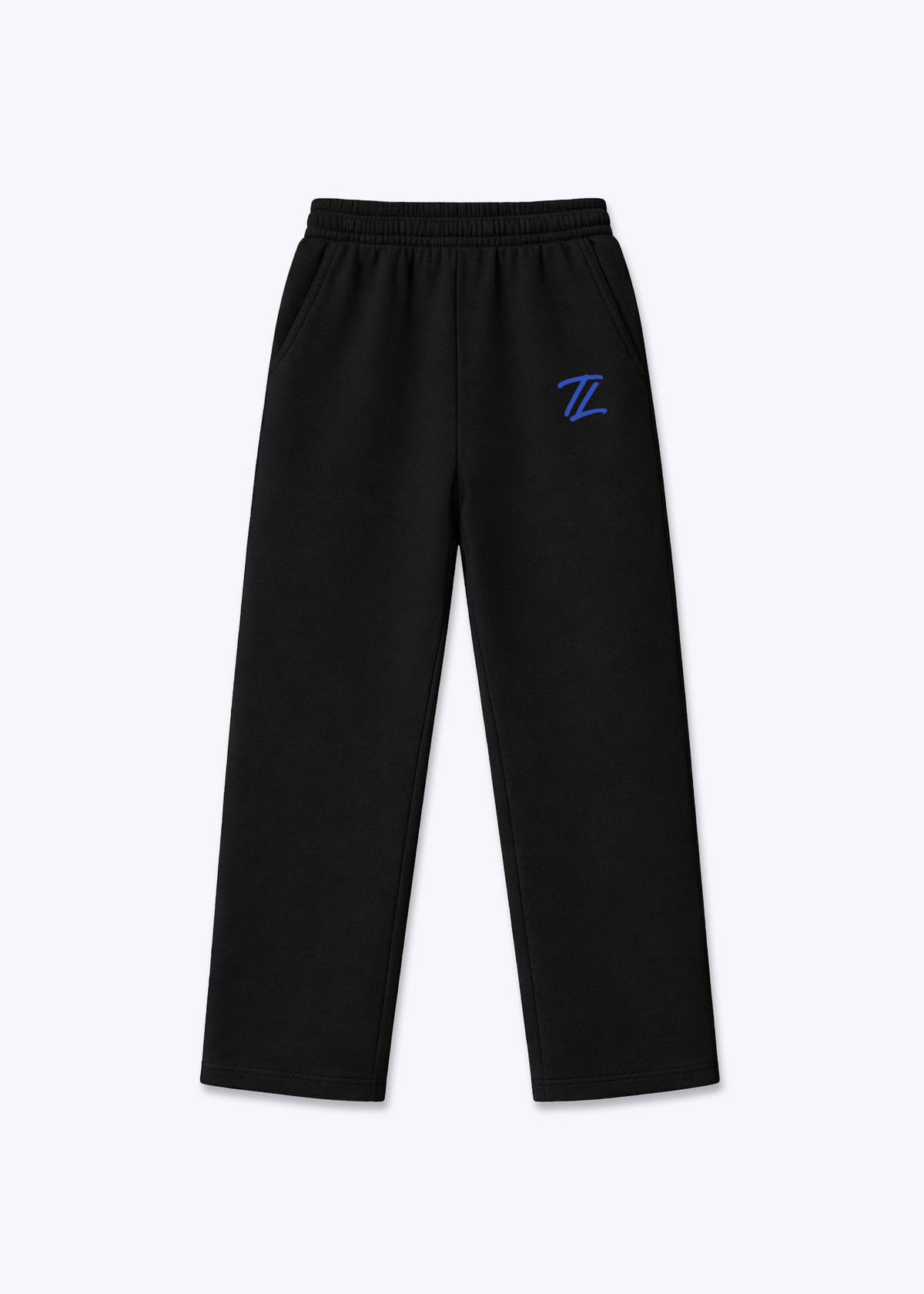 TL - Trackpants - Black Front (Designed)