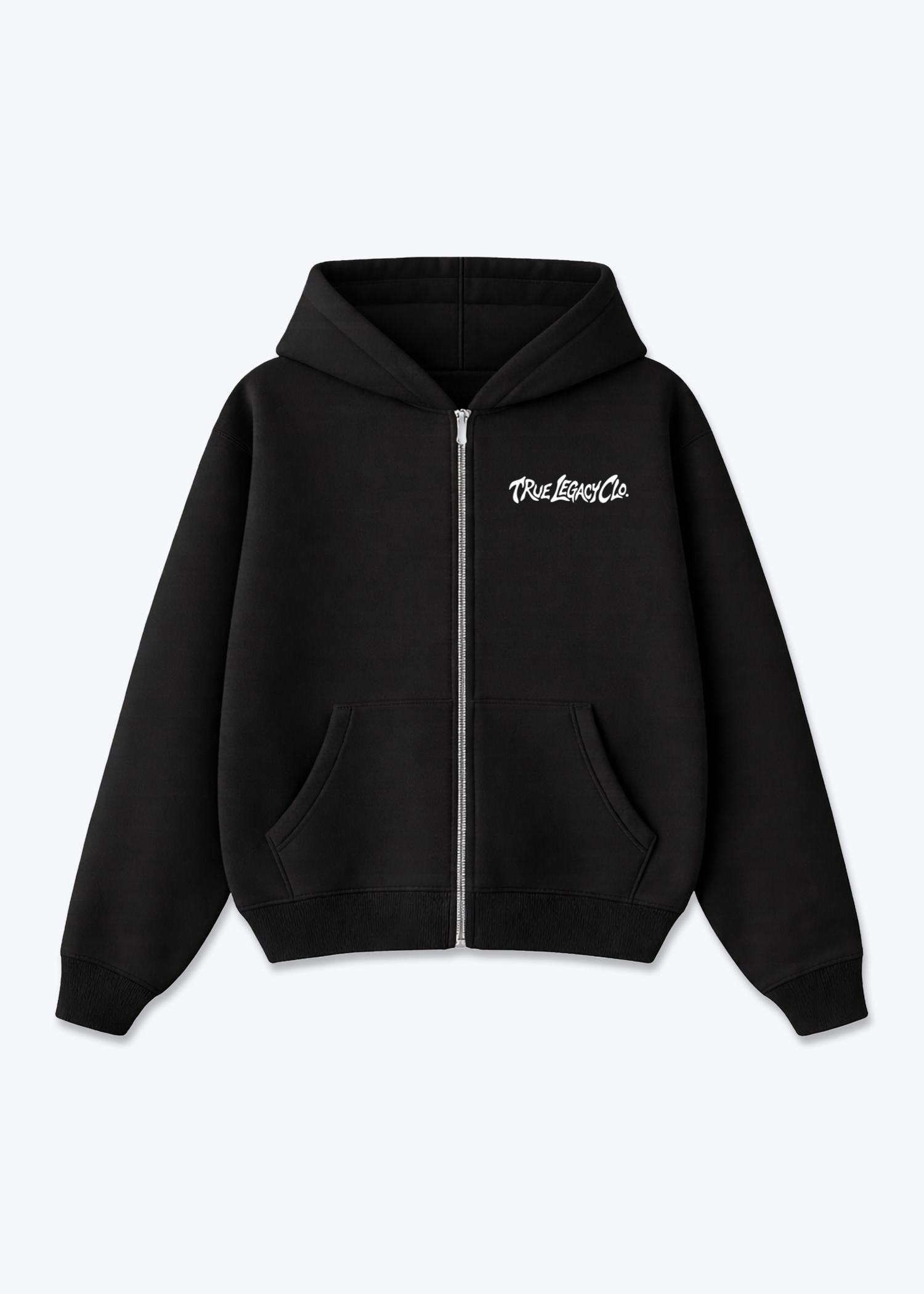 TRUE LEGACY CLO. - Zip Hoodie - Black Front (Designed)