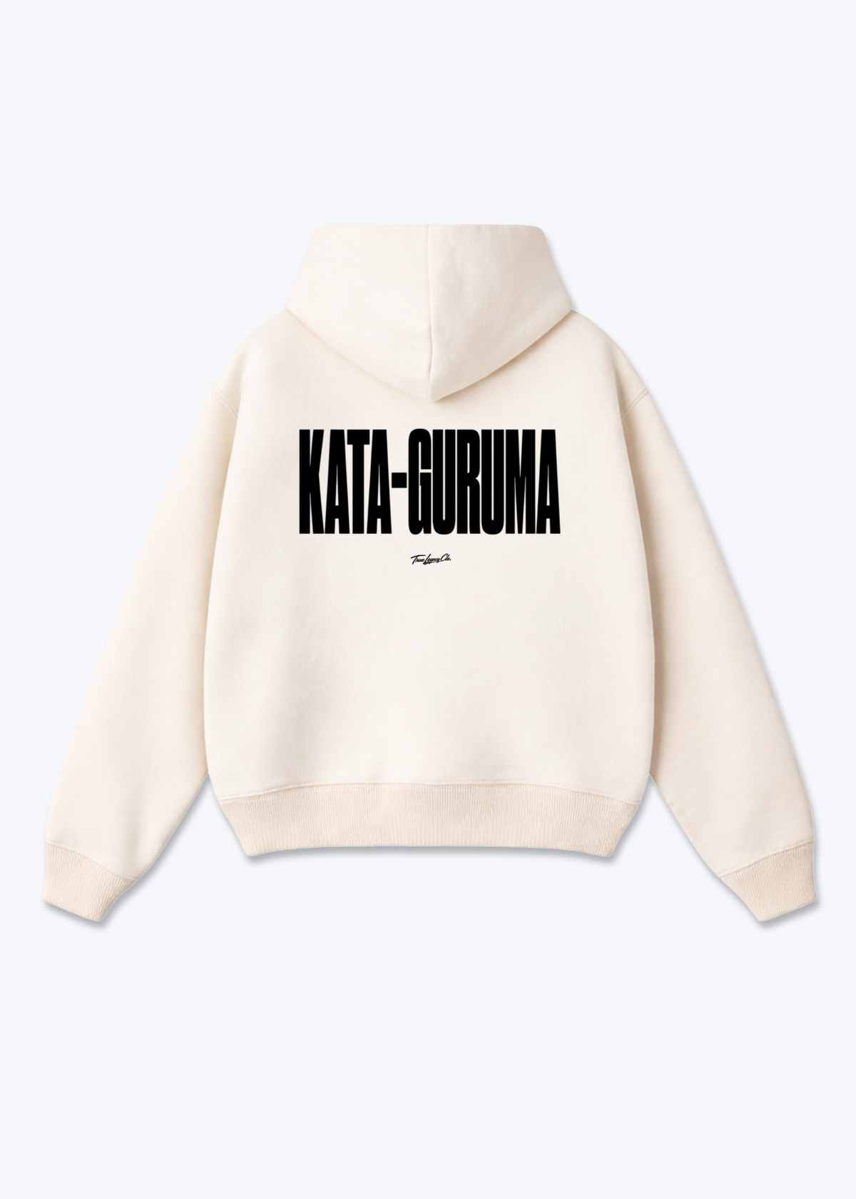 KATA GURUMA - Oversized Hoodie - Beige Back (Designed)