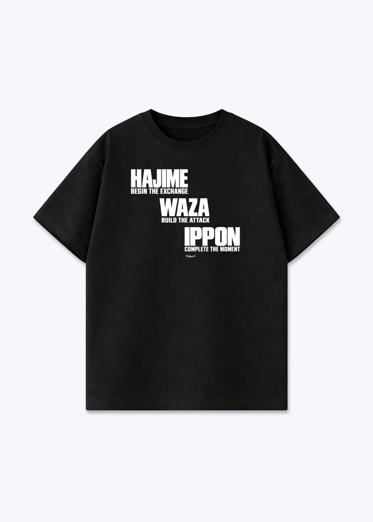 HAJIME WAZA IPPON - Oversized Shirt - Black Front (Designed)