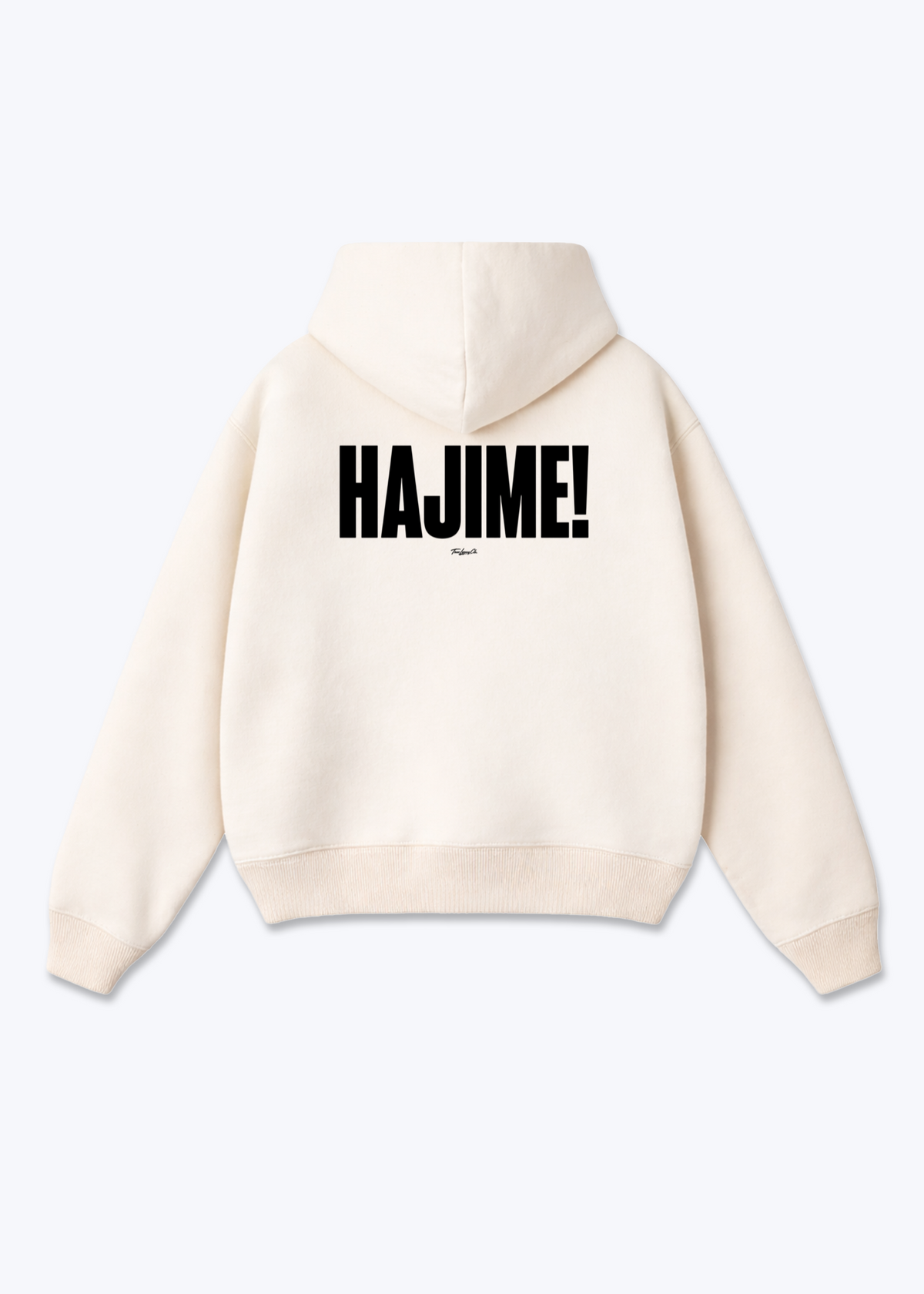HAJIME - Oversized Hoodie - Beige Back (Designed)