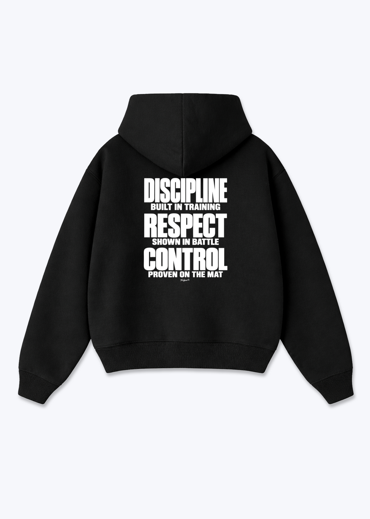 DISCIPLINE RESPECT CONTROL - Oversized Hoodie - Black Back (Designed)