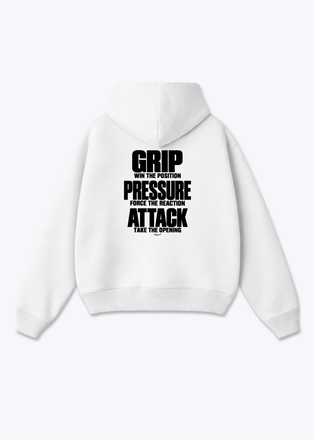 GRIP PRESSURE ATTACK - Oversized Hoodie - White Back (Designed)