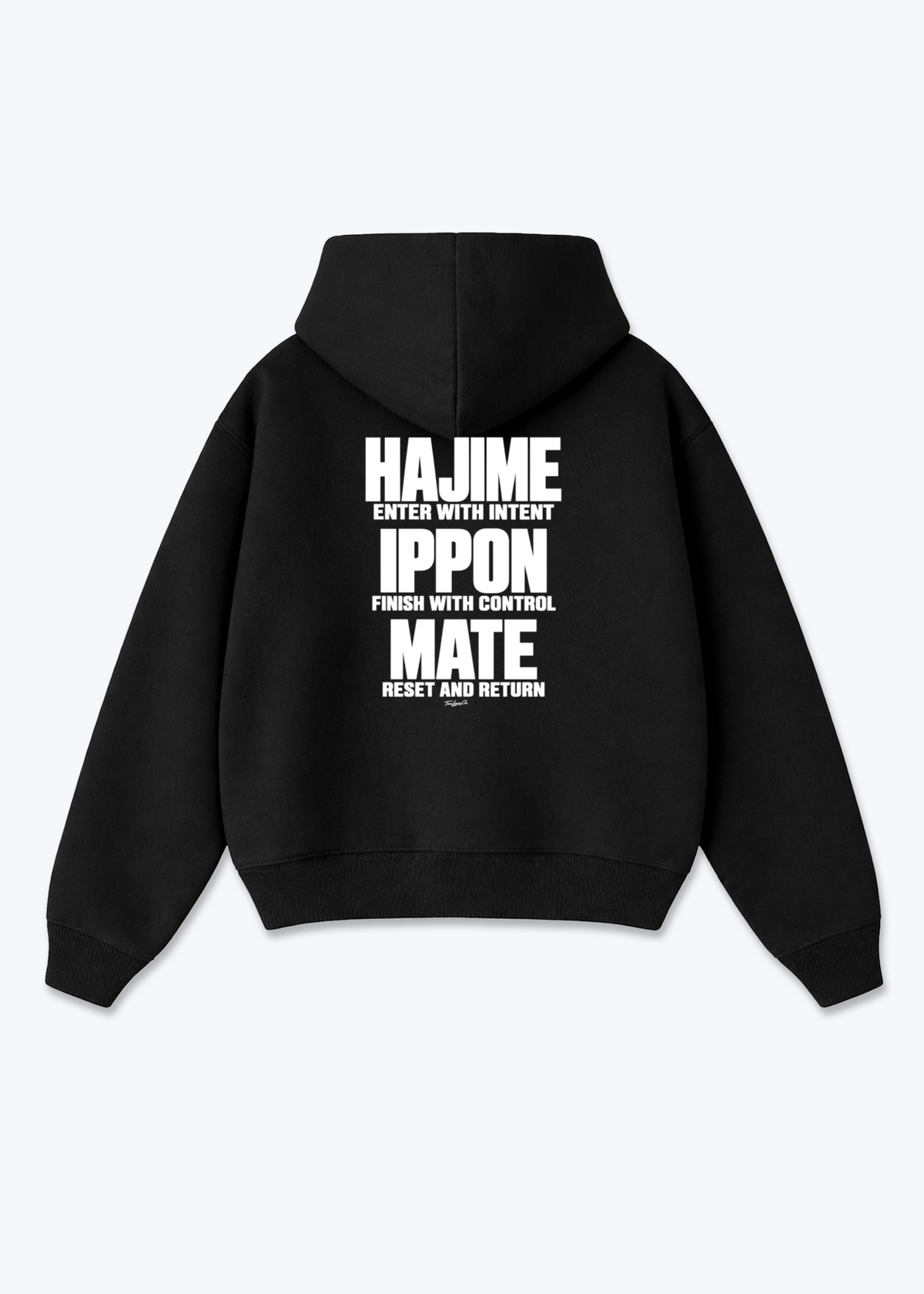 HAJIME IPPON MATE - Oversized Hoodie - Black Back (Designed)