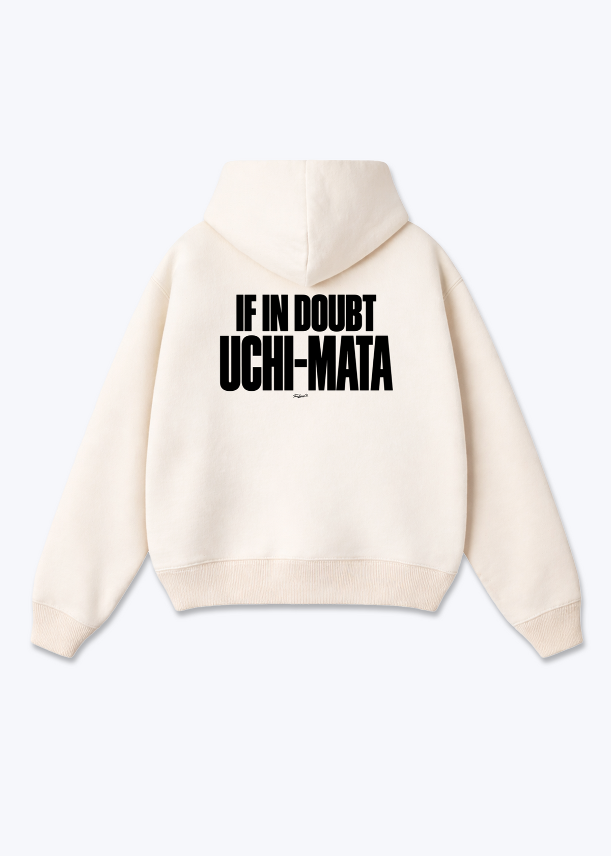 IF IN DOUBT UCHI-MATA - Oversized Hoodie - Beige Back (Designed)