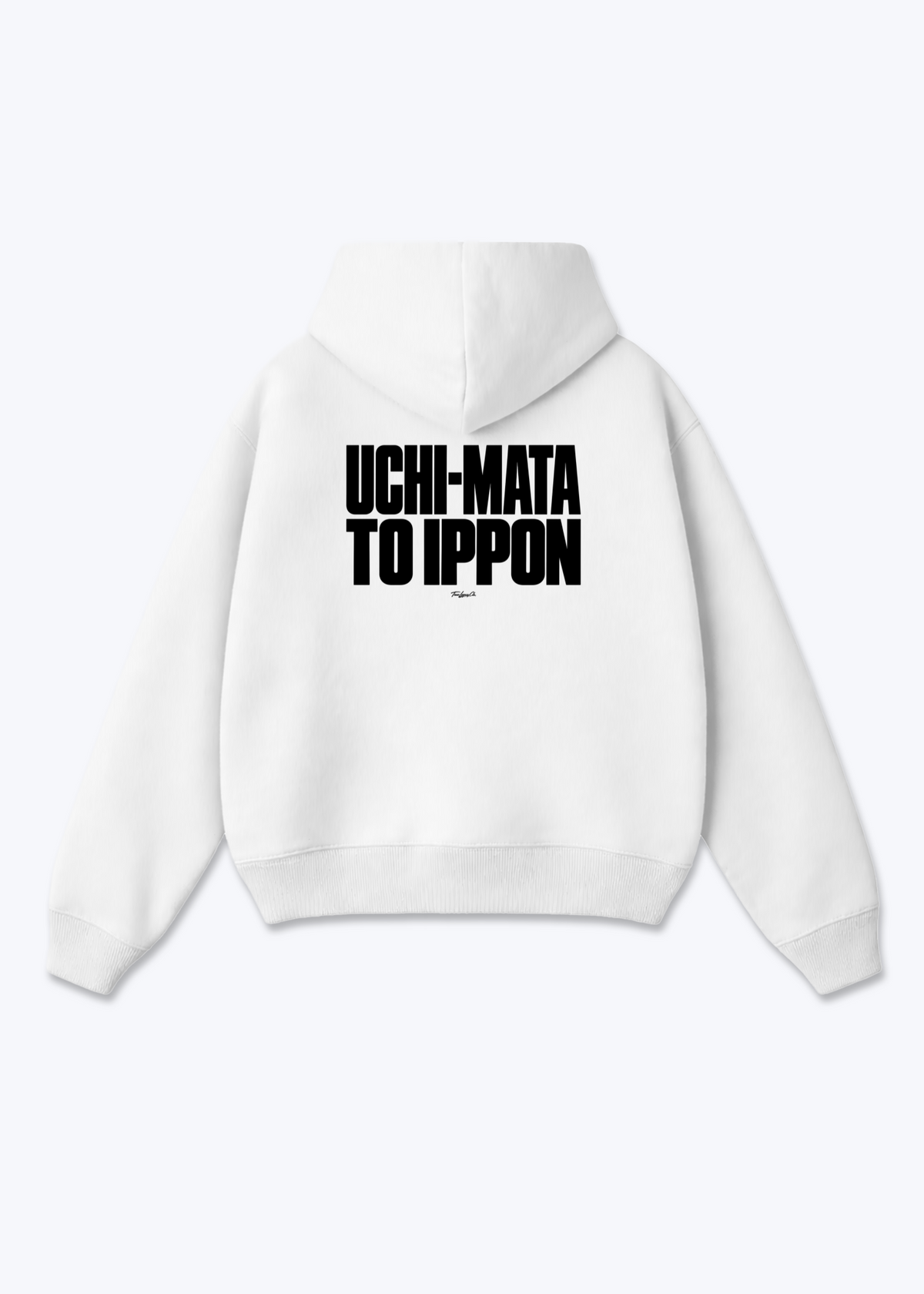 UCHI-MATA TO IPPON - Oversized Hoodie - White Back (Designed)