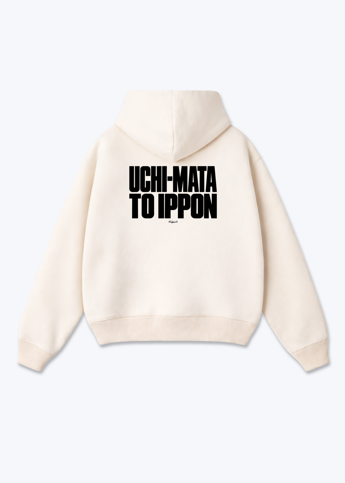 UCHI-MATA TO IPPON - Oversized Hoodie - Beige Back (Designed)