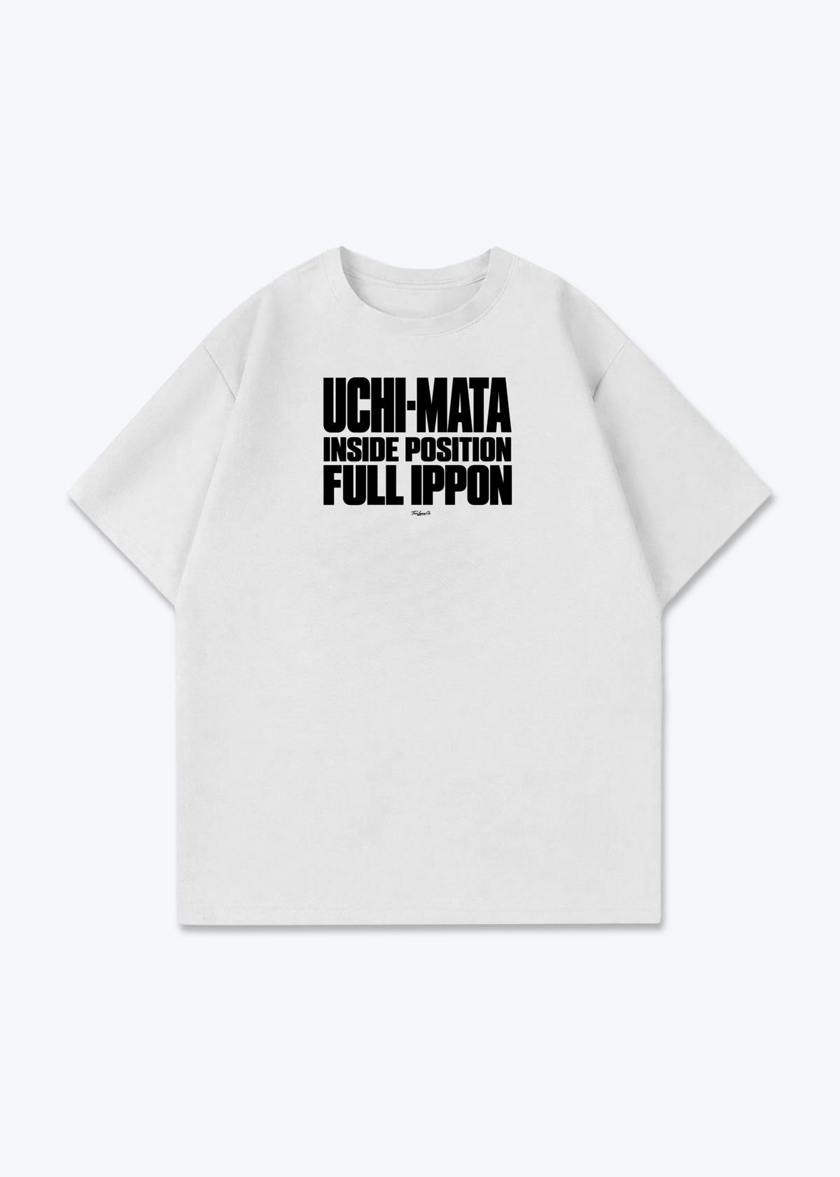 UCHI-MATA FULL IPPON - Oversized Shirt - White Front (Designed)