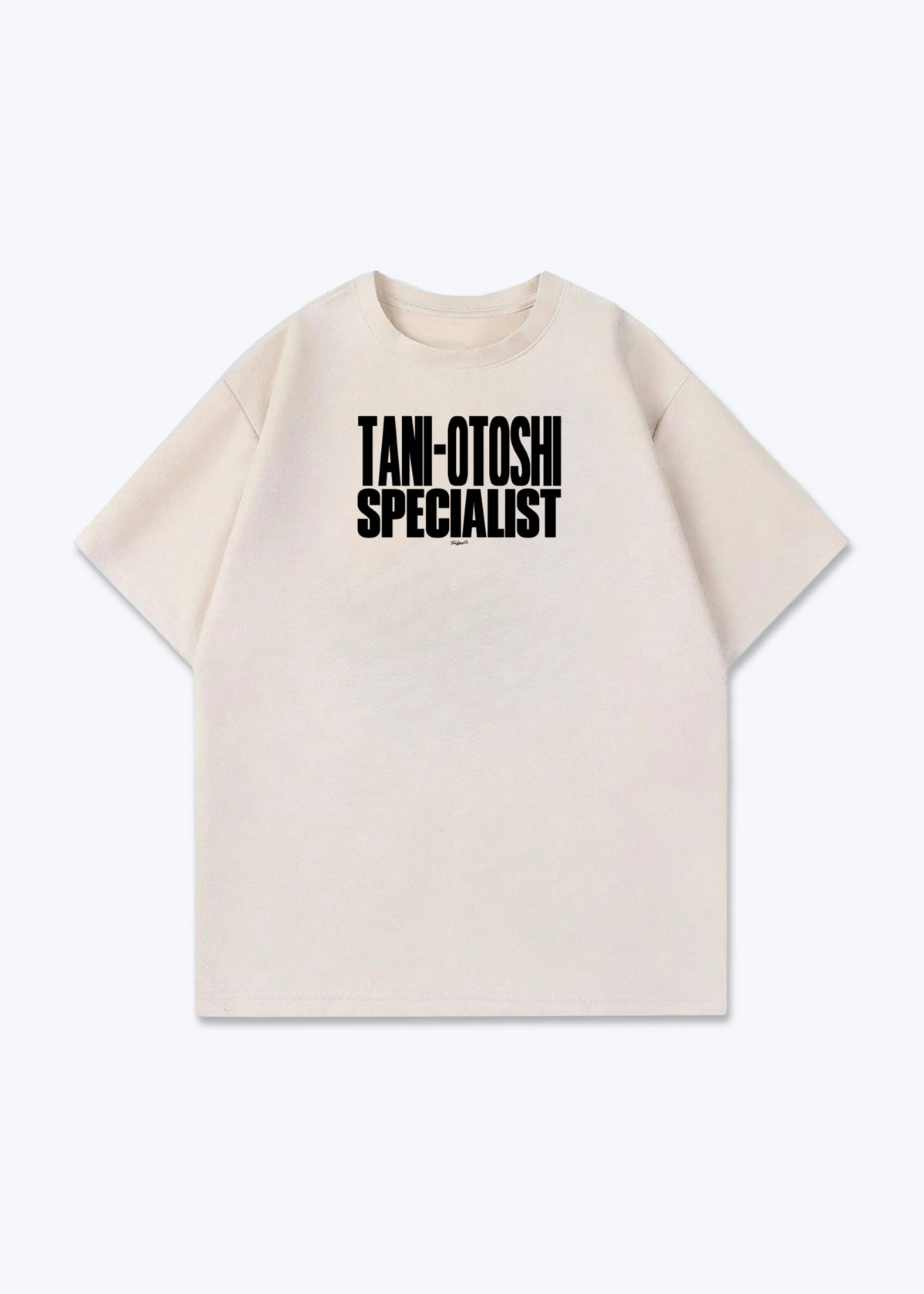 TANI-OTOSHI SPECIALIST - Oversized Shirt - Beige Front (Designed)