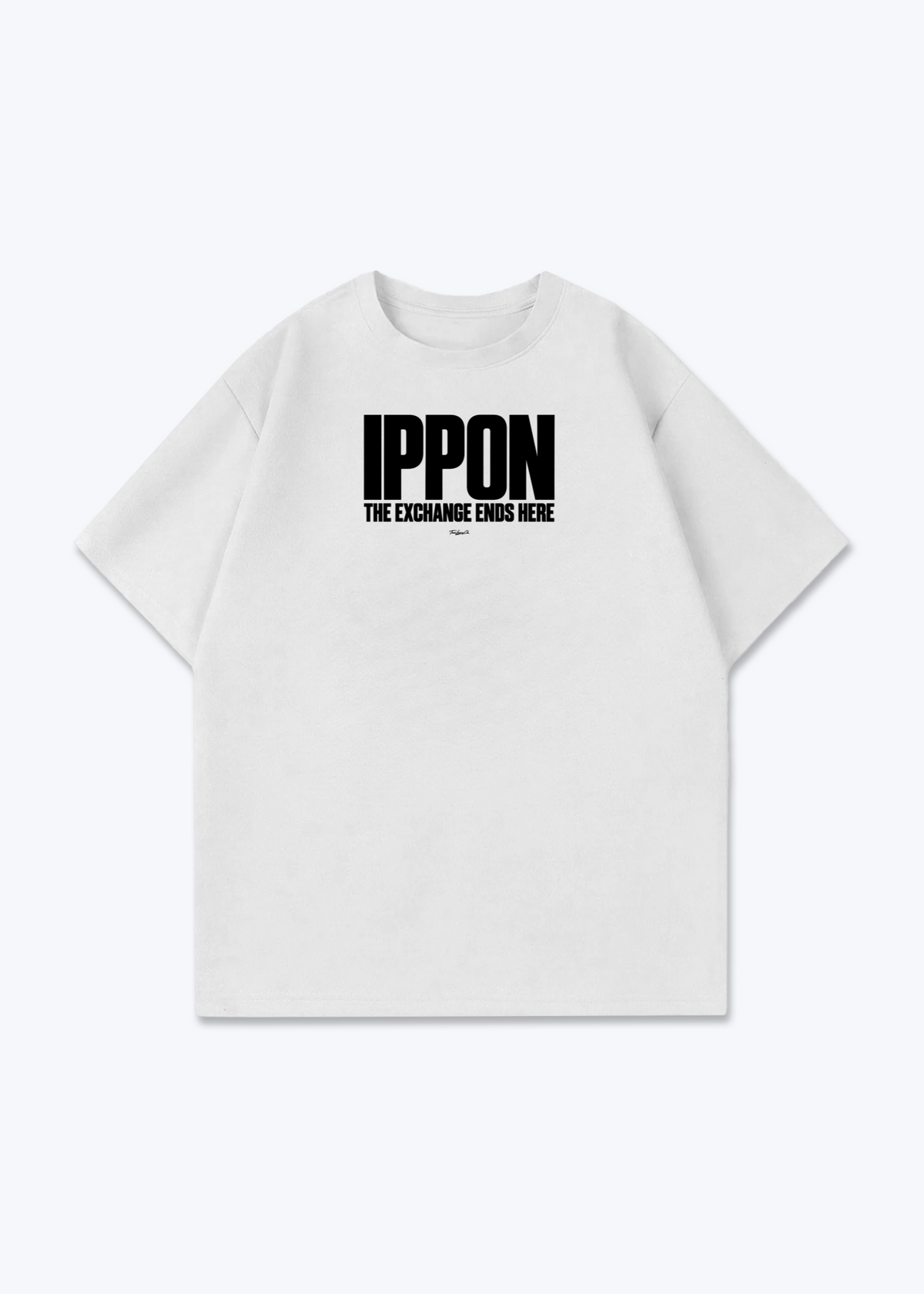 IPPON EXCHANGE ENDS HERE - Oversized Shirt - White Front (Designed)