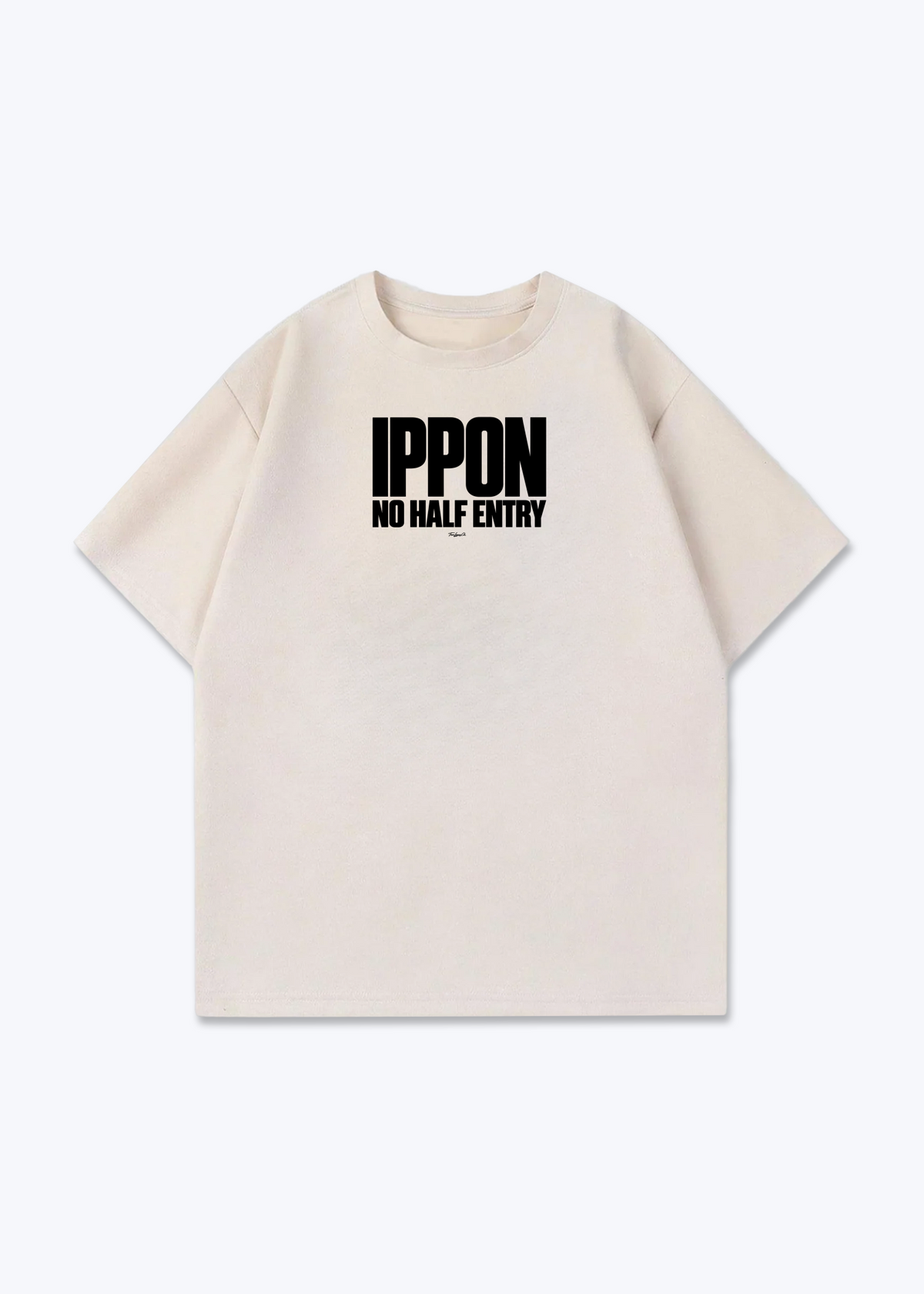 IPPON NO HALF ENTRY - Oversized Shirt - Beige Front (Designed)