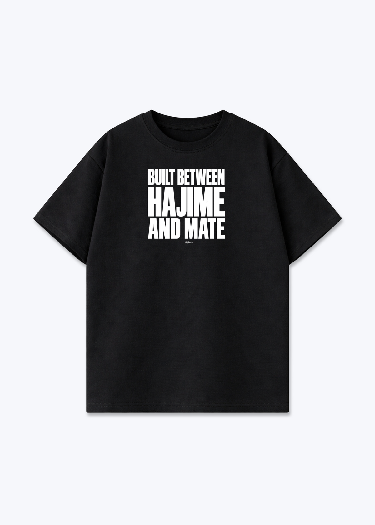 BETWEEN HAJIME AND MATE - Oversized Shirt - Black Front (Designed)