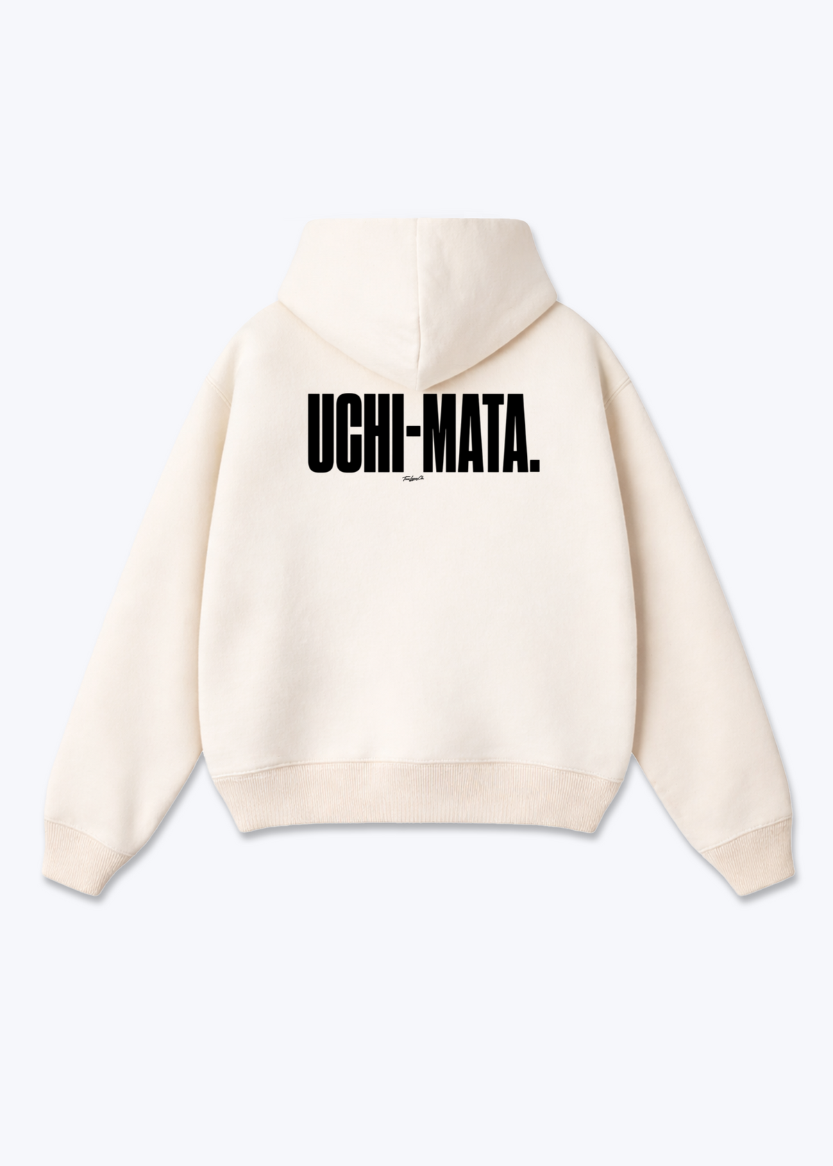 UCHI-MATA - Oversized Hoodie - Beige Back (Designed)