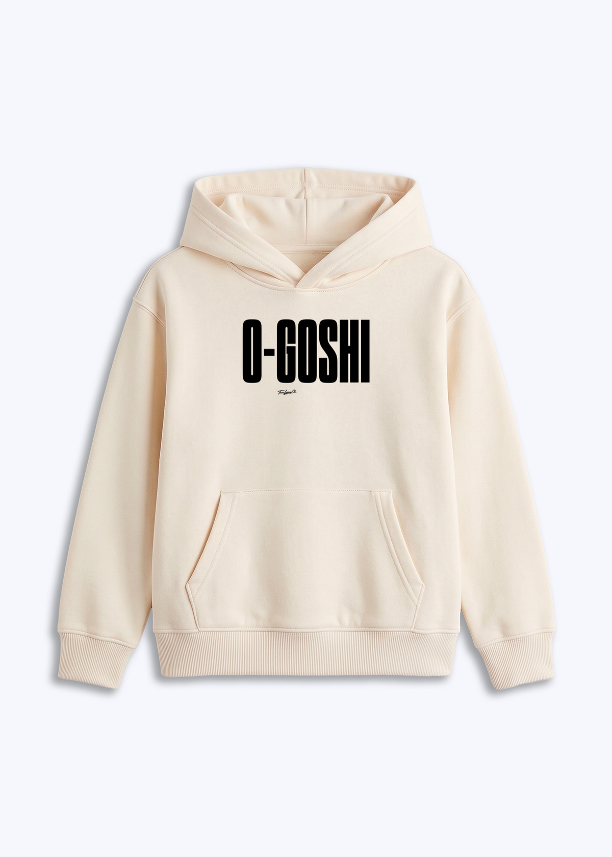 O-GOSHI - Kids Hoodie - Beige Front (Designed)