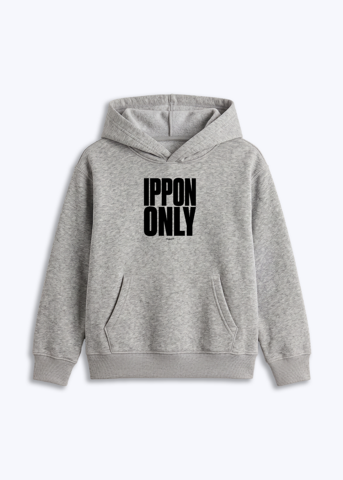IPPON ONLY - Kids Hoodie - Grau Front (Designed)